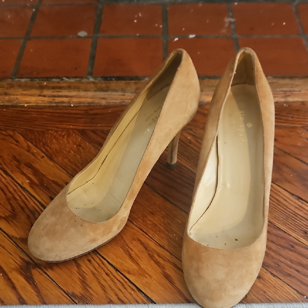 Kate Spade Tan Suede Heels